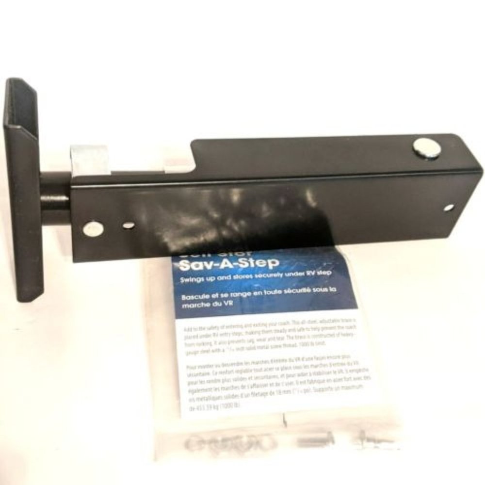 Camco RV Self Store Step. Folding Stabilizer Stairs Support Trailer Camper Brace
